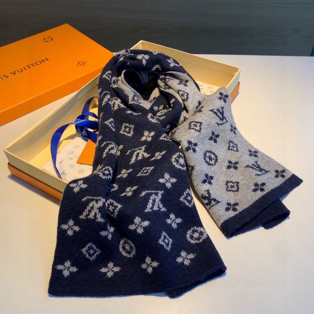 LV Monogram Denim Scarf