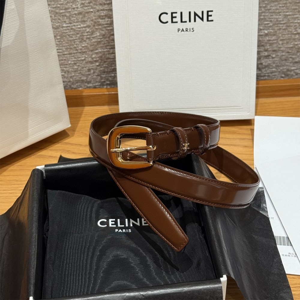 Ce1i*e VIVIENNE BELT 25MM IN Taurillon Leather