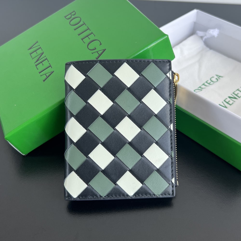 B0tt*ga Ven*ta Intrecciato Small Bi-Fold Wallet(HIGH-END GRADE)