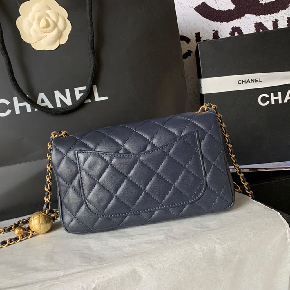 Ch**el Pearl Crush Mini Rectangular Flap(HIGH-END GRADE)
