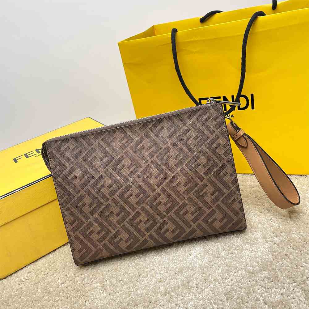 F**di Diagonal Flat Pouch
