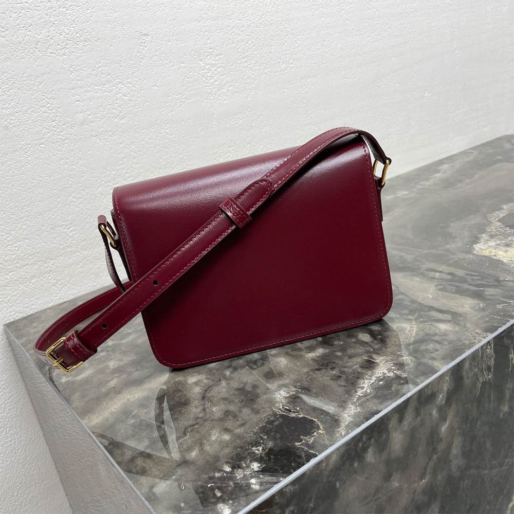 Ce1i*e TEEN TRIOMPHE BAG IN shiny calfskin(HIGH-END GRADE)