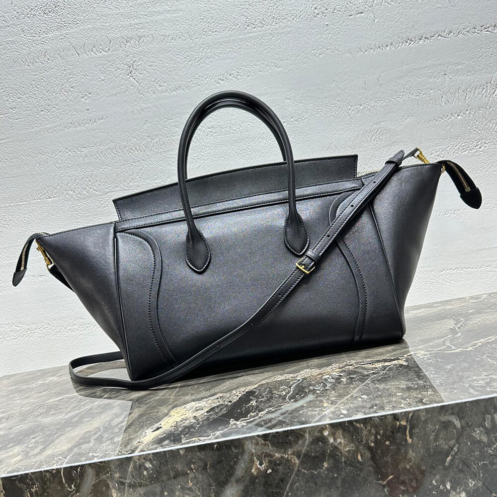 Ce1i*e MEDIUM NEW LUGGAGE IN S*pPLE SHINY LAMBSKIN(HIGH-END GRADE)