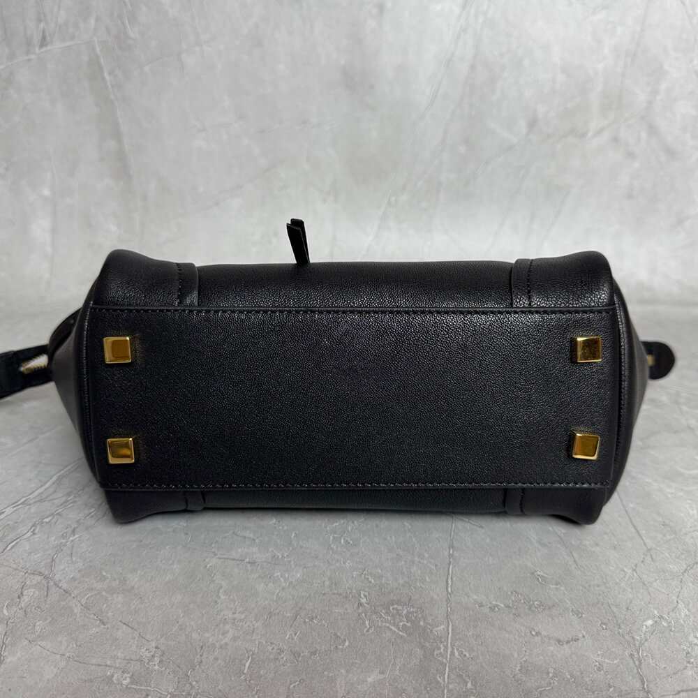 Ce1i*e SMALL NEW LUGGAGE IN S*pPLE SHINY LAMBSKIN(HIGH-END GRADE)