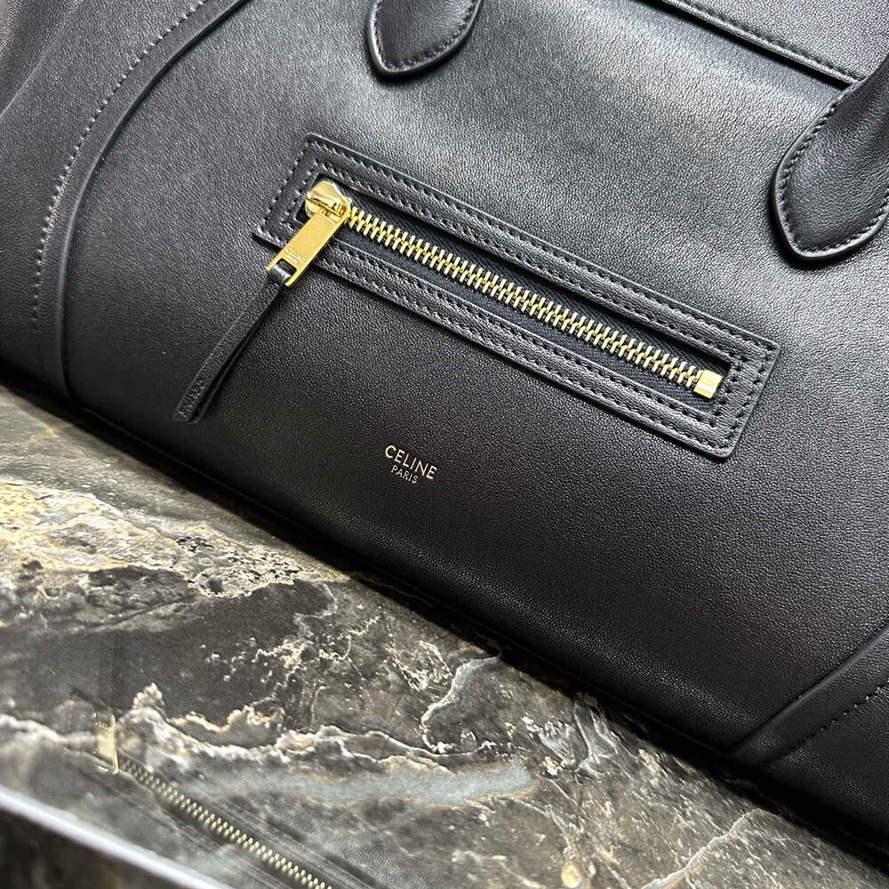 Ce1i*e MEDIUM NEW LUGGAGE IN S*pPLE SHINY LAMBSKIN(HIGH-END GRADE)