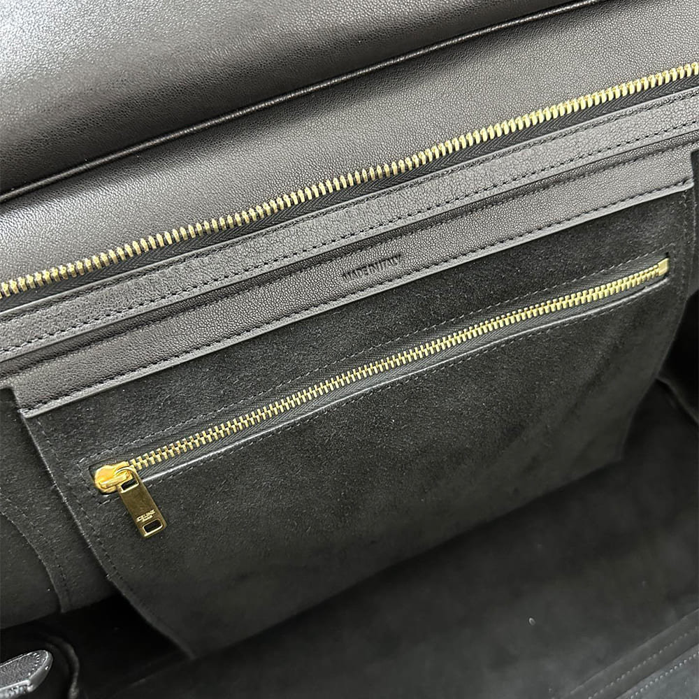 Ce1i*e MEDIUM SMILING NEW LUGGAGE IN S*pPLE SHINY LAMBSKIN(HIGH-END GRADE)