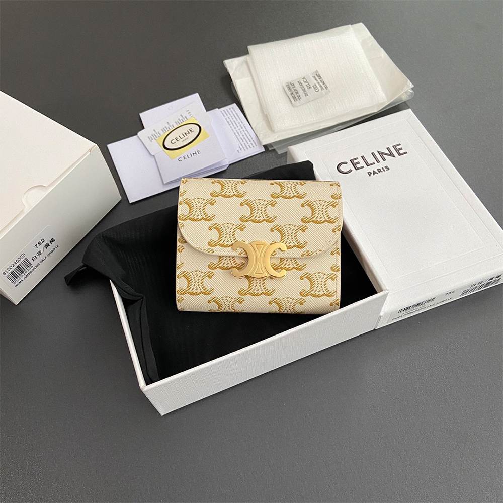 Ce1i*e Small Triomphe Flap Wallet(HIGH-END GRADE)