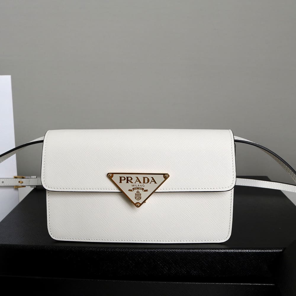 Pra*a Mini Saffiano leather bag(HIGH-END GRADE)