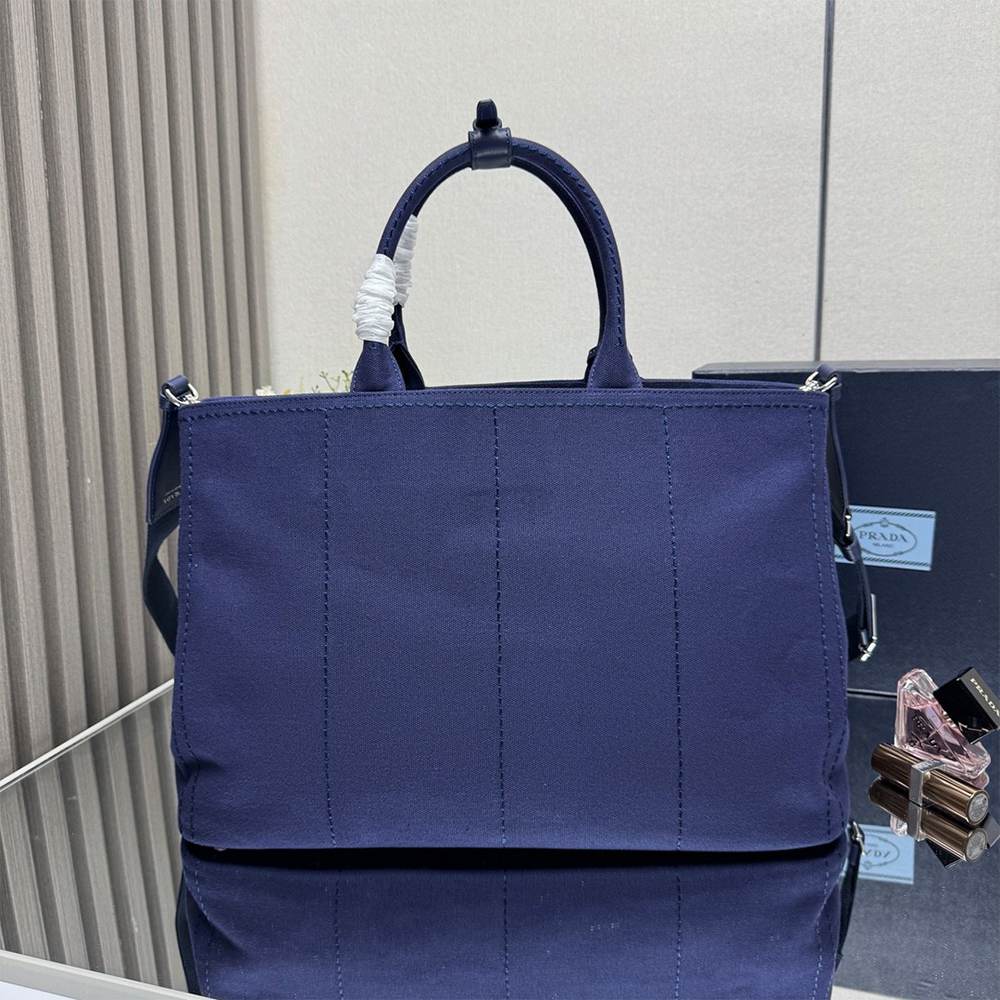 Pra*a Jardinière extra-large cotton canvas tote bag(HIGH-END GRADE)